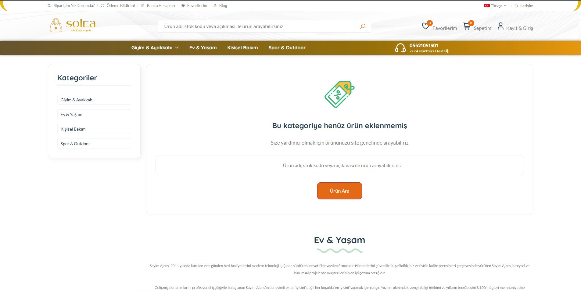 SoleaBags E-Ticaret Platformu